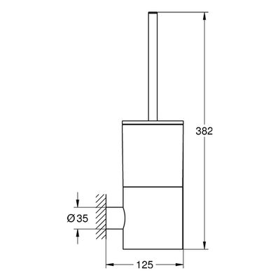 Grohe Toilettenbürstengarnitur Atrio 40314_3 Wandmontage, 125 x 225 mm, Farbe warm sunset Bild 3