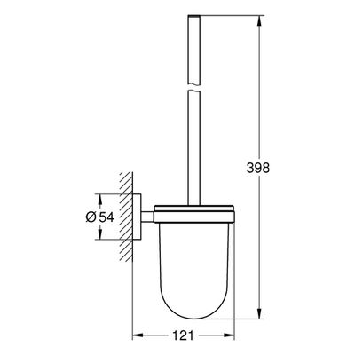 Grohe Toilettenbürstengarnitur Essentials 40374_1, 398 x 205 x 121 mm, Farbe warm sunset Bild 3