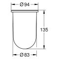 Grohe Ersatzglas für Toilettenbürstengarnitur Essentials, satin, Farbe weiß Bild 2