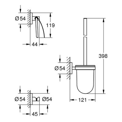 Grohe WC-Set 3-in-1 Essentials 40407_1 supersteel, Farbe Edelstahl Bild 3