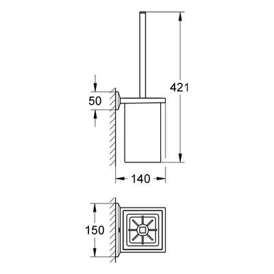 Grohe Toilettenbürstengarnitur Allure Brilliant 40500, 275 x 400 mm, Farbe chrom Bild 3