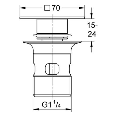 Grohe Stopfen 40565 inklusive Kelch, für Standard Ablaufgrt. hard graphite geb, 70 mm, Farbe hard graphite Bild 2