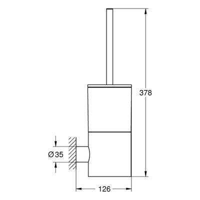 Grohe Toilettenbürstengarnitur Atrio 40892 Wandmontage, 378 x 126 mm, Farbe warm sunset Bild 3