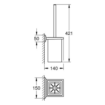 Grohe Toilettenbürstengarnitur Allure Brilliant 40900, 421 x 150 x 140 mm, Farbe chrom Bild 3