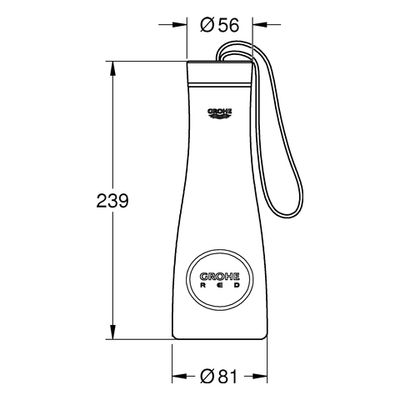 Grohe Thermo-Trinkflasche Red 40919 aus Edelstahl Volumen 450 ml, Farbe silberfarben Bild 2