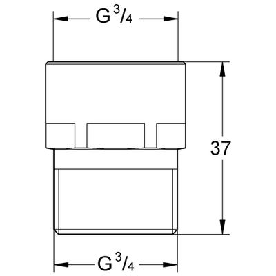 Grohe WAS-Schlauchplatzsicherung, für 1/2" - Schlaeuche, DN 20, Farbe silberfarben Bild 2