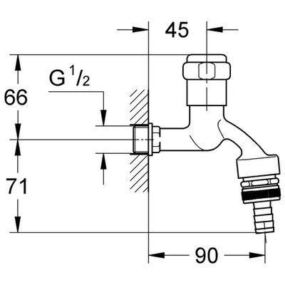 Grohe Armaturenkombination Rohrbelüfter Bauform C, DN 15, Farbe silberfarben Bild 3