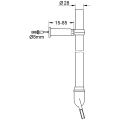 Grohe Spülrohrgarnitur komplett für Hock-WC, zu WC-Drucksp.Rondo A.S, Länge: 850 mm, Farbe silberfarben Bild 2