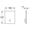 Grohe Frontplatte Tectron Skate chrom, 197 x 156 mm, Farbe hochglanz Bild 2