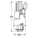 Grohe 2-Mengen Ablaufventil für Wandeinbau-Spülkästen 6l / 3l Bild 2