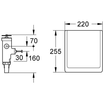 Grohe Austausch-WC-Druckspüler DALclassic 680 3/4" für WE mit Abdeckplatte verchromt, 125 x 280 mm, Farbe chrom Bild 3