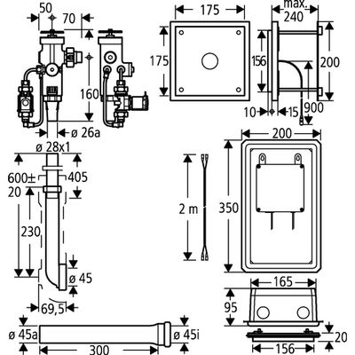 Grohe Austauschdruckspüler, ohne Platte, Wandeinbau, DN 20 Bild 2