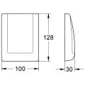 Grohe DAL Abdeckplatte DALclassic 505 verchromt für Unterputz-Urinal-Druckspüler, 40 x 110 mm, Farbe hochglanz Bild 2