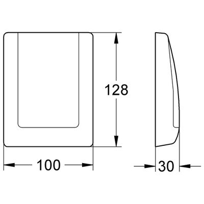 Grohe Abdeckplatte DALclassic 505 verchromt für Unterputz-Urinal-Druckspüler, 40 x 110 mm, Farbe chrom Bild 2