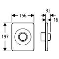 Grohe Abdeckplatte für Druckspüler, mit Druckknopfbetaetigung, Farbe silberfarben Bild 2