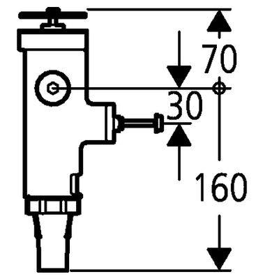 Grohe Austausch-WC-Druckspüler DALclassic 680 3/4" für Wandeinbau, 90 x 100 mm Bild 3