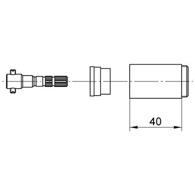 Grohe Verlängerungsset 440272 40 mm, für Eichelberg Unterputz-Ventile, Farbe silberfarben Bild 2
