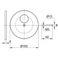 Grohe Wandrosette für Eichelberg UP-Brause batterie MultiFlow, Durchmesser 160 mm, Farbe silberfarben Bild 2