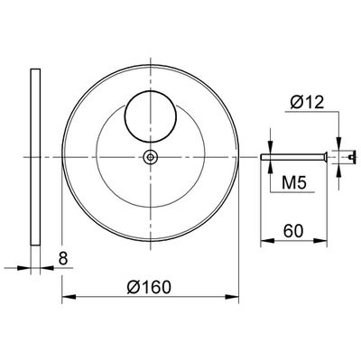 Grohe Wandrosette für Eichelberg UP-Brause batterie MultiFlow, Durchmesser 160 mm, Farbe silberfarben Bild 2