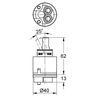 Grohe Kartusche Keramik 40 mm, für Eichelberg Armaturen Bild 2