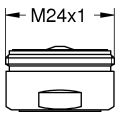 Grohe Strahlregler, keine Durchflussbegrenzung, AG M, 24 x 1 mm, Farbe silberfarben Bild 2