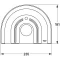 Grohe Rosette für Wannen Einhandmischer FMS, Chiara, weiss / gold, 235 x 181 mm, Farbe grau Bild 2