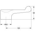 Grohe Euroeco Hebel, Länge 120 mm, für Euröco Spezial WT-Batterie, Farbe silberfarben Bild 2