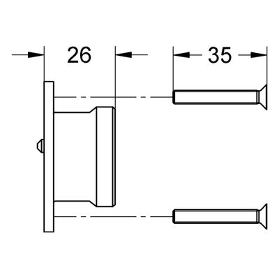 Grohe Verlängerung, für 2-Loch-Waschtisch Batterien, für UP-Körper, 25 mm Bild 2