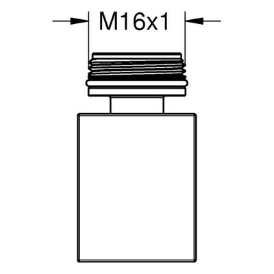 Grohe Kugelgelenk-Mousseur, mit Aussengewinde, M16.5 x 1, 5.0 l/min, Farbe silberfarben Bild 2