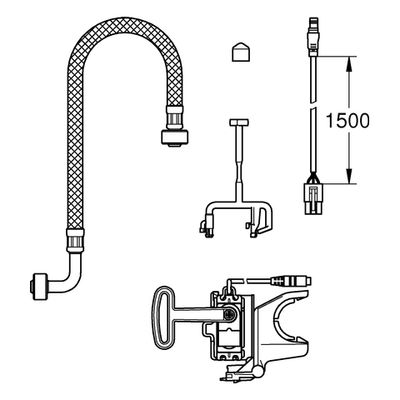 Grohe Install.-Set Sensia Arena 46944_1, für automatische Spülung / Vorspülung, Farbe weiß Bild 2