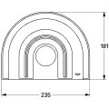 Grohe Rosette für Brause Einhandmischer FMS, Chiara, chrom, 235 x 181 mm, Farbe silberfarben Bild 2