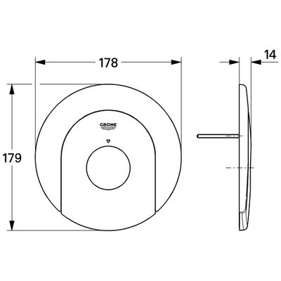 Grohe Rosette, Farbe silberfarben Bild 2