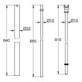 Grohe Ersatzrohr 15 cm kürzer, für Rainshower / Euphoria Duschsyst, Farbe silberfarben Bild 2