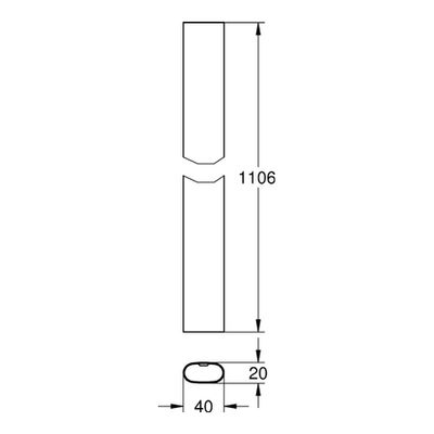 Grohe Ersatzrohr 48350 15 cm laenger, für Rainshower SmartControl Duschsyst, Farbe silberfarben Bild 2