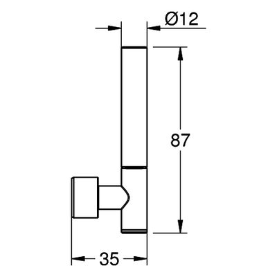 Grohe Hebelgriffe Atrio Private C. 48458 White Attica Caesarstone hard graph. gb, Farbe silberfarben Bild 2