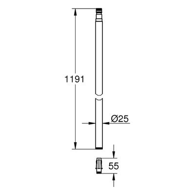Grohe Brauserohr Euphoria SmartControl 125 cm, für 26509, Farbe silberfarben Bild 2