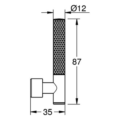 Grohe Hebelgriffe Atrio Private C. 48646 Raendelstruktur, Farbe grau Bild 2