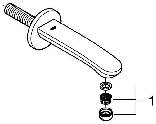 Grohe Wanneneinlauf Eurostyle C 13276_2 Ausladung 170 mm, 70 x 170 mm, Farbe chrom Bild 2
