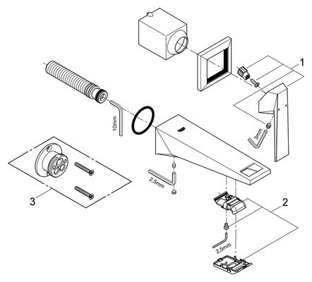 Grohe 2-L-WT-Wandbatt. Allure Brilliant 19781 FMS Ausladung 161 mm, Farbe supersteel Bild 2