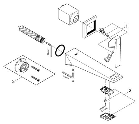 Grohe 2-L-WT-Wandbatt. Allure Brilliant FMS Ausladung 210 mm, Farbe chrom Bild 2
