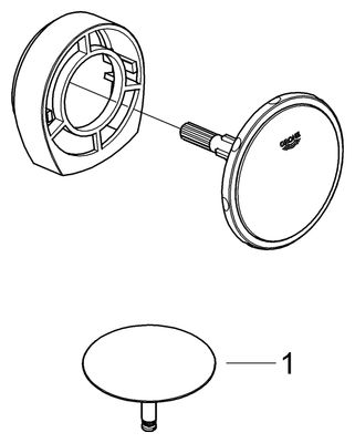 Grohe Wannenfüll-/Ab-/Überlaufgarnitur Talentofill 19952 FMS hard graphite geb, Farbe hard graphite Bild 2
