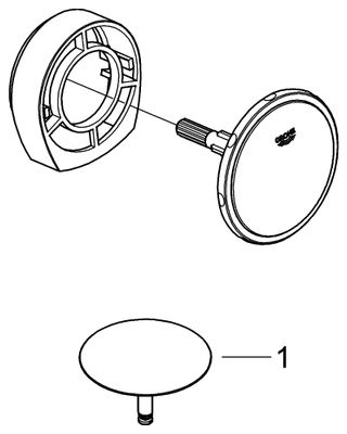 Grohe Wannenfüll-/Ab-/Überlaufgarnitur Talentofill 19952 FMS satin, Farbe steel Bild 2