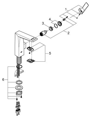 Grohe EH-WT-Batt. Allure Brilliant hohe Ausführung glatter Körper, Farbe chrom Bild 2