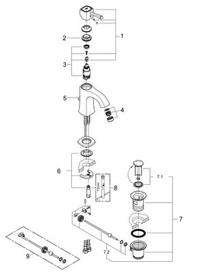 Grohe EH-Waschtischbatterie Grandera Einlochmontage, Farbe chrom Bild 2