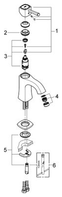 Grohe EH-Waschtischbatterie Grandera 23310 glatter Körper chrom / gold, Farbe chrom, gold Bild 2