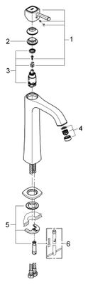 Grohe EH-Waschtischbatterie Grandera, für freist. Waschschüsseln, Farbe chrom Bild 2