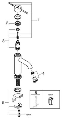 Grohe EH-WT-Batterie Essence 23590_1, Farbe cool sunrise Bild 2