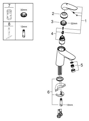 Grohe EH-WT-Batterie Eurostyle 23716_3 Bild 2