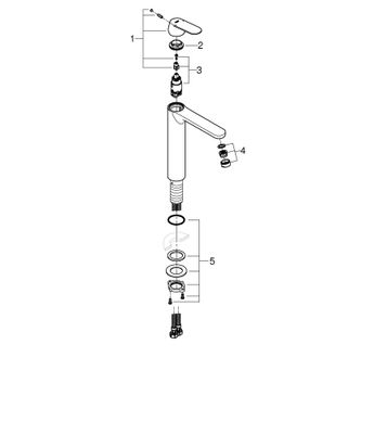 Grohe EH-Waschtischbatterie Eurosmart C XL-Size, Farbe chrom Bild 2