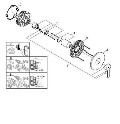 Grohe Farbset Einhebel-Brausebatterie Lineare, für Rapido SmartBox, verchromt, 175 x 200 x 112 mm, Farbe chrom Bild 2